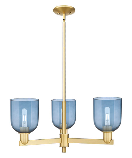 Arcadia Three Light Pendant in Satin Gold (405|7163CRSGG5586BL)