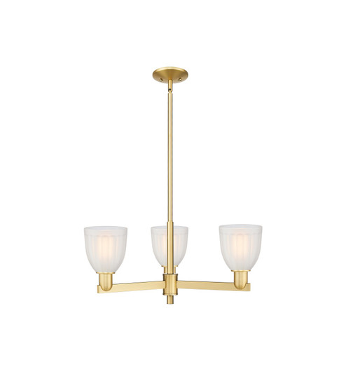 Arcadia Three Light Pendant in Satin Gold (405|7163CRSGG441)