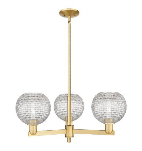 Arcadia Three Light Pendant in Satin Gold (405|7163CRSGG122C8CL)