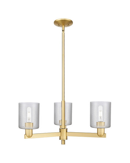 Arcadia Three Light Pendant in Satin Gold (405|7163CRSGG112)