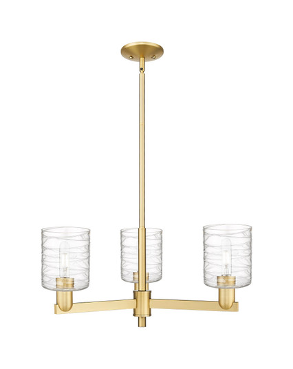 Arcadia Three Light Pendant in Satin Gold (405|7163CRSGG1113)
