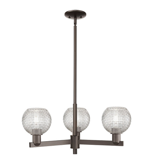 Arcadia Three Light Pendant in Oil Rubbed Bronze (405|7163CROBG122C6CL)