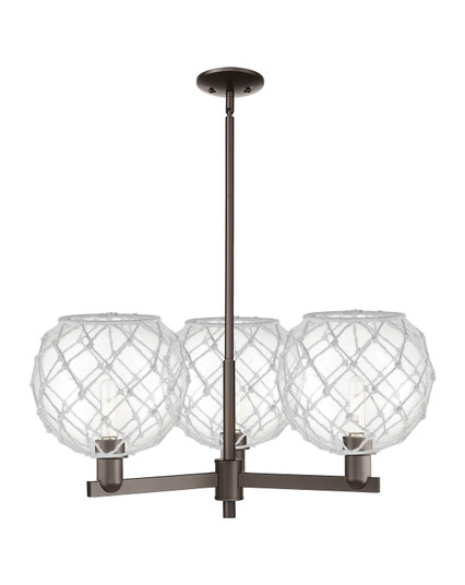 Arcadia Three Light Pendant in Oil Rubbed Bronze (405|7163CROBG12210RW)