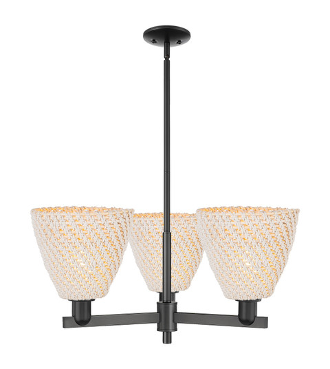 Arcadia Three Light Pendant in Matte Black (405|7163CRBKNBD9NAT)