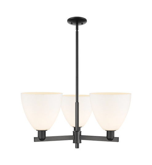 Arcadia Three Light Pendant in Matte Black (405|7163CRBKGBD91)