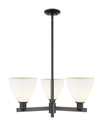 Arcadia Three Light Pendant in Matte Black (405|7163CRBKGBD751)