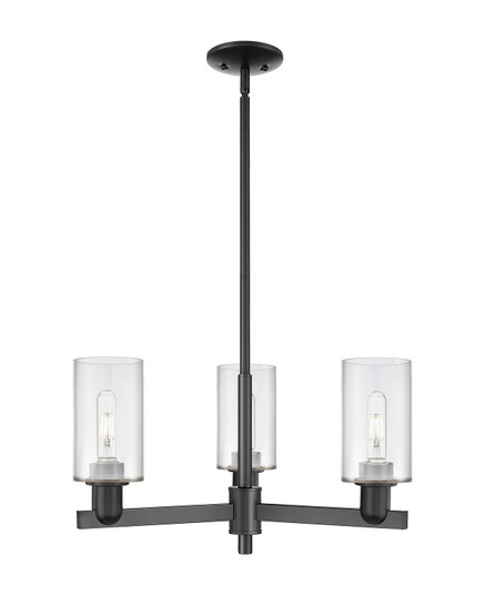 Arcadia Three Light Pendant in Matte Black (405|7163CRBKG802)