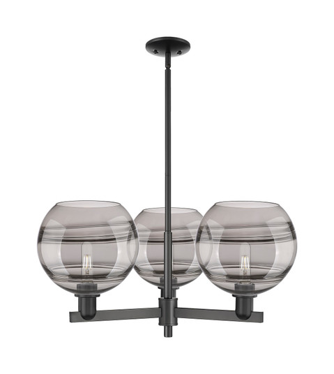 Arcadia Three Light Pendant in Matte Black (405|7163CRBKG55610SM)