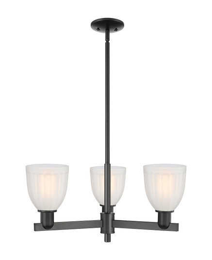 Arcadia Three Light Pendant in Matte Black (405|7163CRBKG441)
