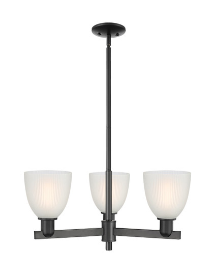 Arcadia Three Light Pendant in Matte Black (405|7163CRBKG381)