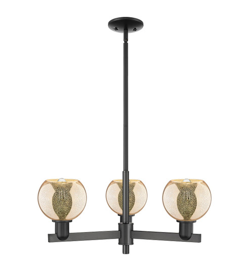 Arcadia Three Light Pendant in Matte Black (405|7163CRBKG1286)
