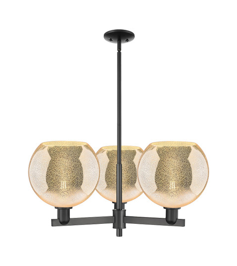 Arcadia Three Light Pendant in Matte Black (405|7163CRBKG12810)