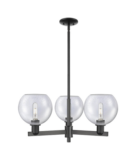 Arcadia Three Light Pendant in Matte Black (405|7163CRBKG1248)