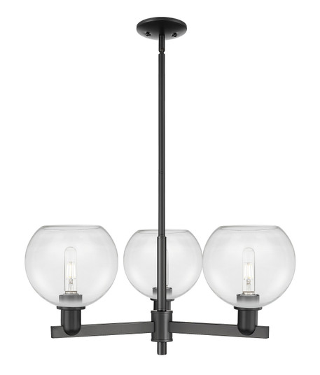 Arcadia Three Light Pendant in Matte Black (405|7163CRBKG1228)