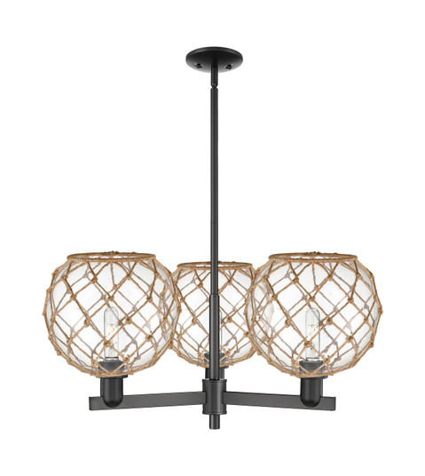 Arcadia Three Light Pendant in Matte Black (405|7163CRBKG12210RB)