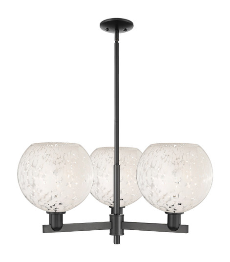 Arcadia Three Light Pendant in Matte Black (405|7163CRBKG121610WM)