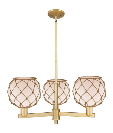 Arcadia Three Light Pendant in Brushed Brass (405|7163CRBBG1218RB)