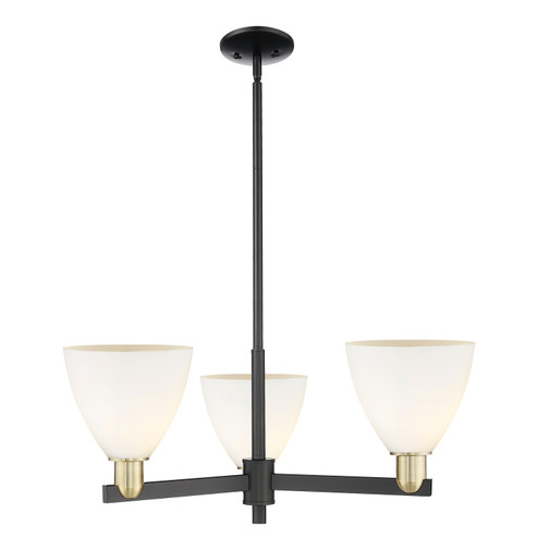 Arcadia Three Light Pendant in Black Antique Brass (405|7163CRBABGBD751)