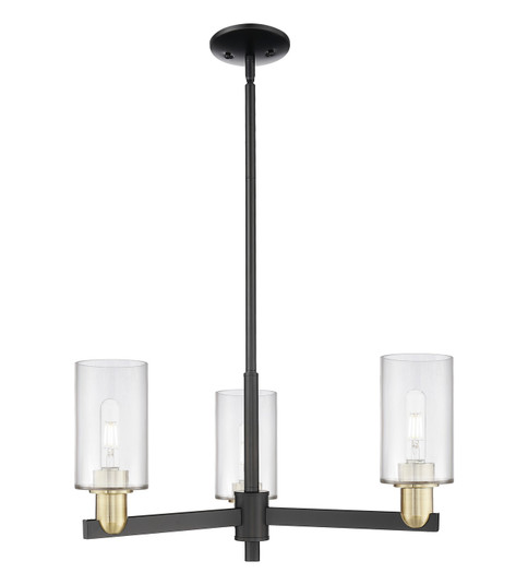 Arcadia Three Light Pendant in Black Antique Brass (405|7163CRBABG802)