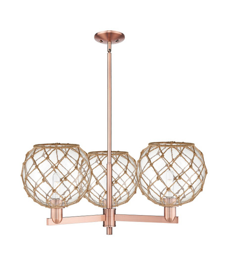 Arcadia Three Light Pendant in Antique Copper (405|7163CRACG12210RB)