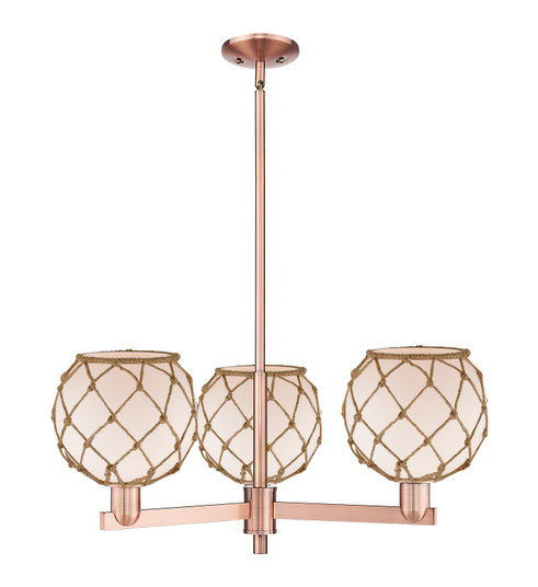 Arcadia Three Light Pendant in Antique Copper (405|7163CRACG1218RB)