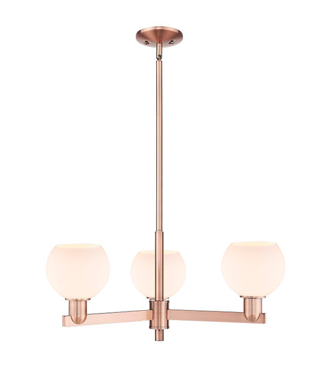 Arcadia Three Light Pendant in Antique Copper (405|7163CRACG1216)