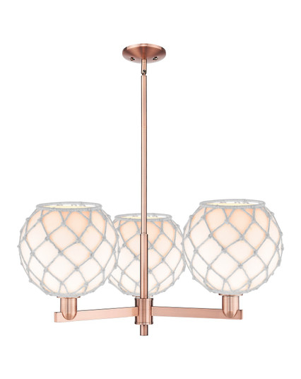 Arcadia Three Light Pendant in Antique Copper (405|7163CRACG12110RW)