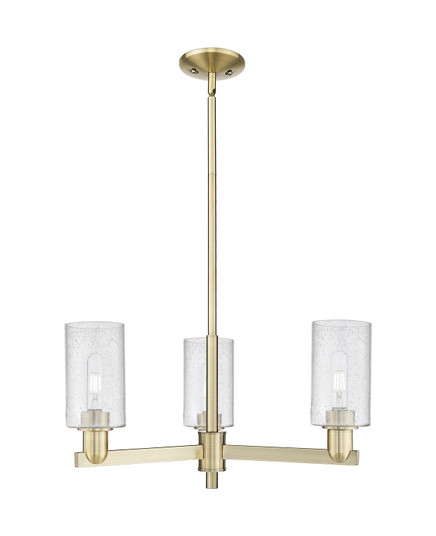 Arcadia Three Light Pendant in Antique Brass (405|7163CRABG804)
