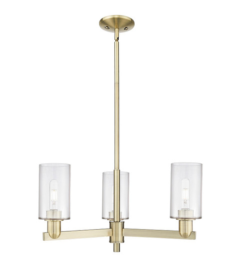 Arcadia Three Light Pendant in Antique Brass (405|7163CRABG802)