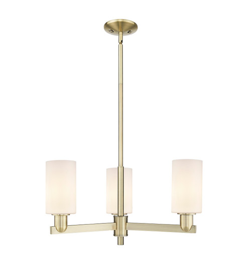 Arcadia Three Light Pendant in Antique Brass (405|7163CRABG801)
