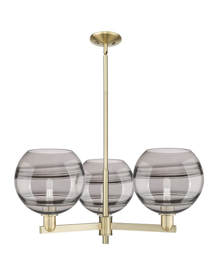 Arcadia Three Light Pendant in Antique Brass (405|7163CRABG55610SM)