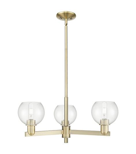Arcadia Three Light Pendant in Antique Brass (405|7163CRABG1226)