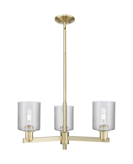 Arcadia Three Light Pendant in Antique Brass (405|7163CRABG112)