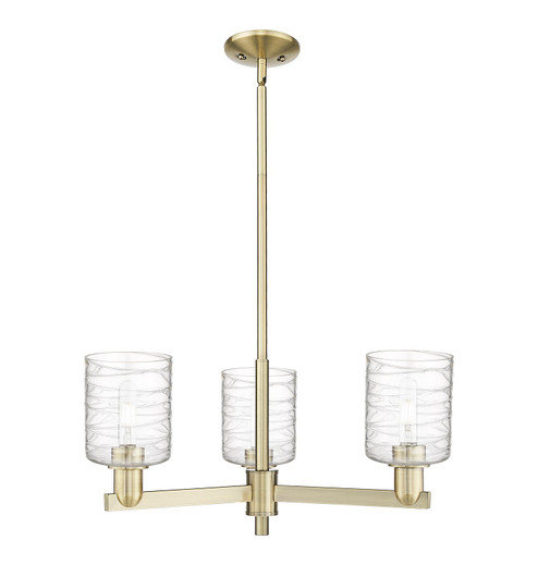 Arcadia Three Light Pendant in Antique Brass (405|7163CRABG1113)