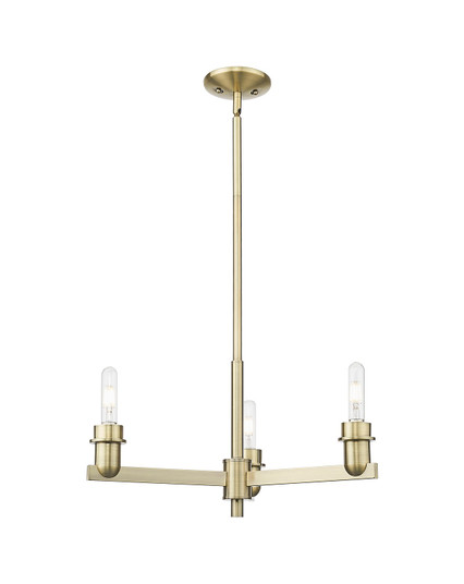 Arcadia Three Light Pendant in Antique Brass (405|7163CRAB)