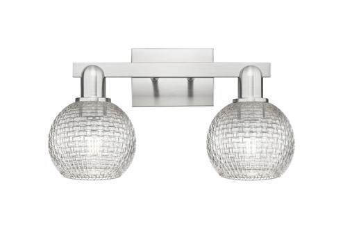 Arcadia Two Light Bath Vanity in Brushed Satin Nickel (405|7162WSNG122C6CL)