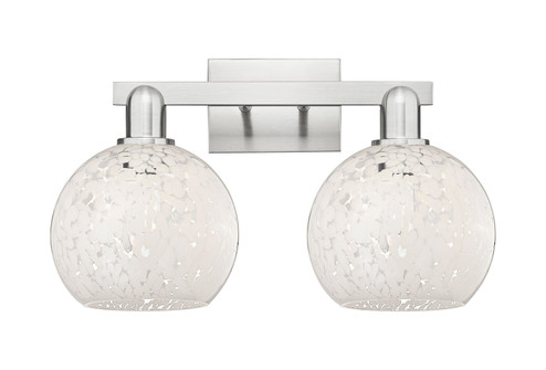 Arcadia Two Light Bath Vanity in Brushed Satin Nickel (405|7162WSNG12168WM)