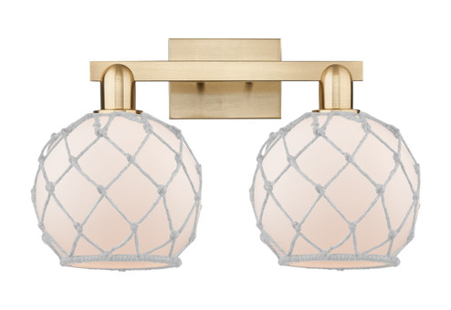 Arcadia Two Light Bath Vanity in Champagne Bronze (405|7162WCBG1218RW)