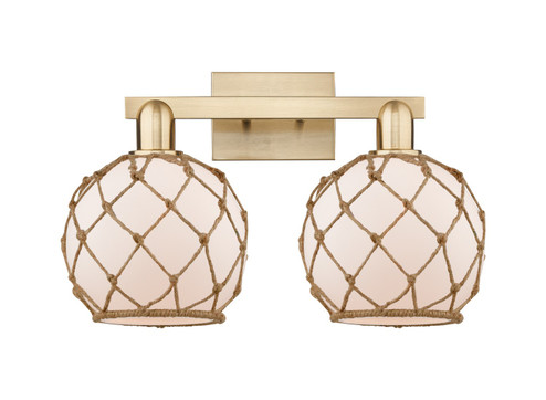 Arcadia Two Light Bath Vanity in Champagne Bronze (405|7162WCBG1218RB)