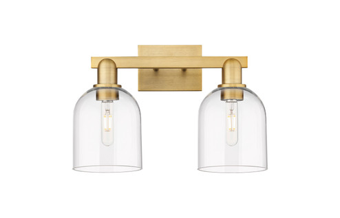 Arcadia Two Light Bath Vanity in Brushed Brass (405|7162WBBG5586CL)