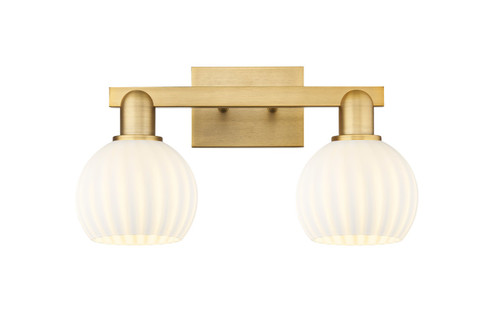 Arcadia Two Light Bath Vanity in Brushed Brass (405|7162WBBG12176WV)