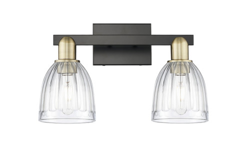 Arcadia Two Light Bath Vanity in Black Antique Brass (405|7162WBABG442)