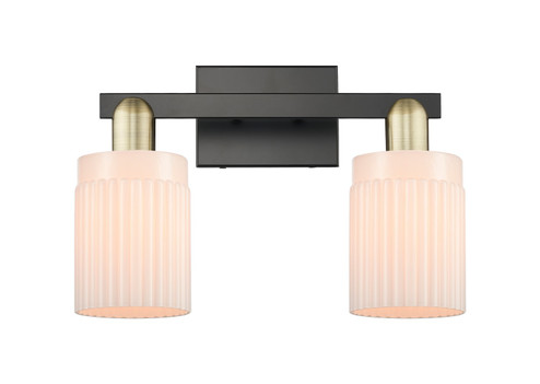 Arcadia Two Light Bath Vanity in Black Antique Brass (405|7162WBABG341)
