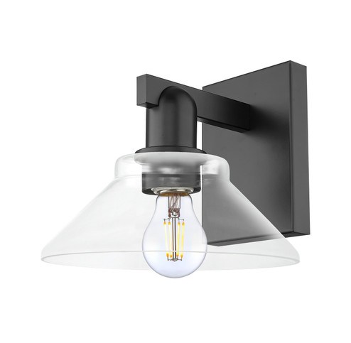 Arcadia One Light Wall Sconce in Matte Black (405|7161WBKG132)