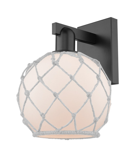 Arcadia One Light Wall Sconce in Matte Black (405|7161WBKG1218RW)