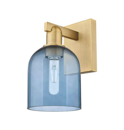 Arcadia One Light Wall Sconce in Brushed Brass (405|7161WBBG5586BL)