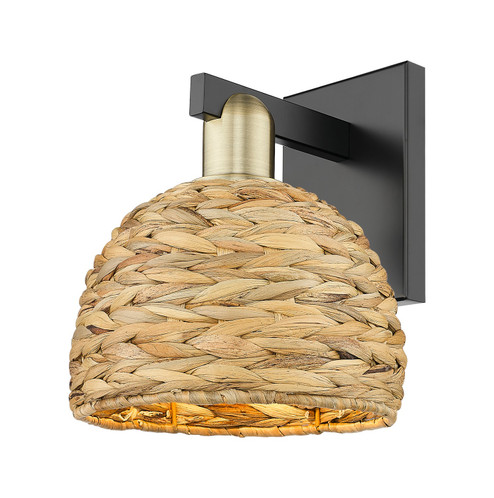 Arcadia One Light Wall Sconce in Black Antique Brass (405|7161WBABRBD8NAT)