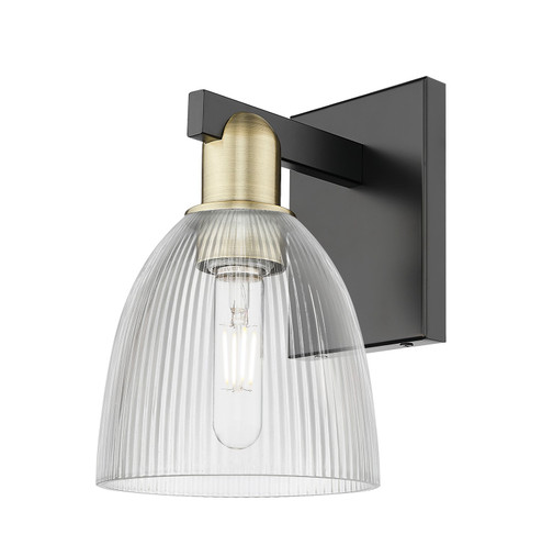 Arcadia One Light Wall Sconce in Black Antique Brass (405|7161WBABG382)