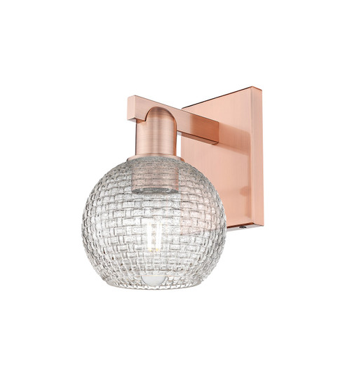 Arcadia One Light Wall Sconce in Antique Copper (405|7161WACG122C6CL)