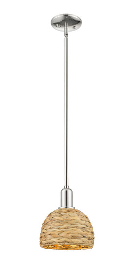 Arcadia One Light Mini Pendant in Polished Nickel (405|7161SPNRBD8NAT)